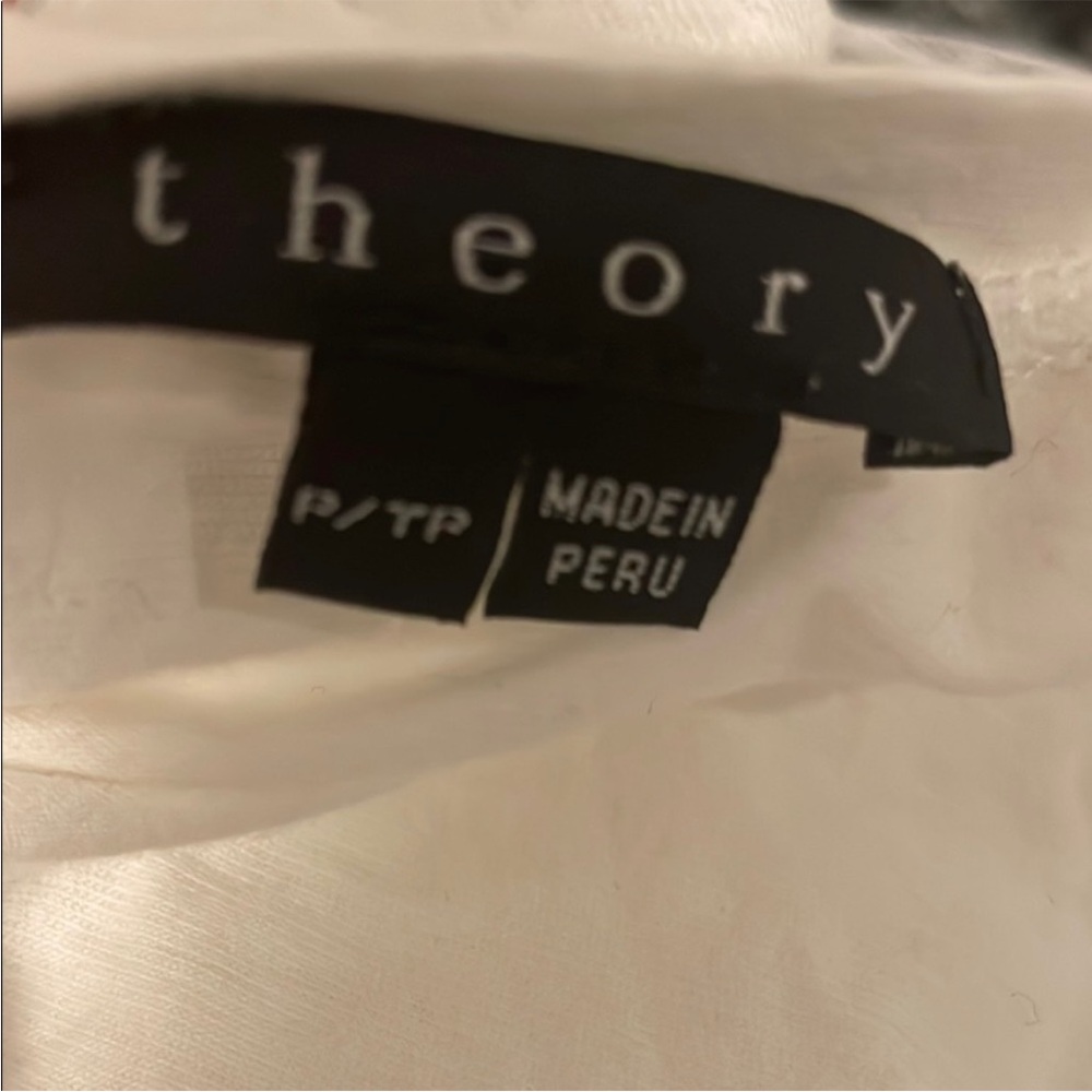 Theory Cream Ruffle Tank Top - Picture 4 of 6